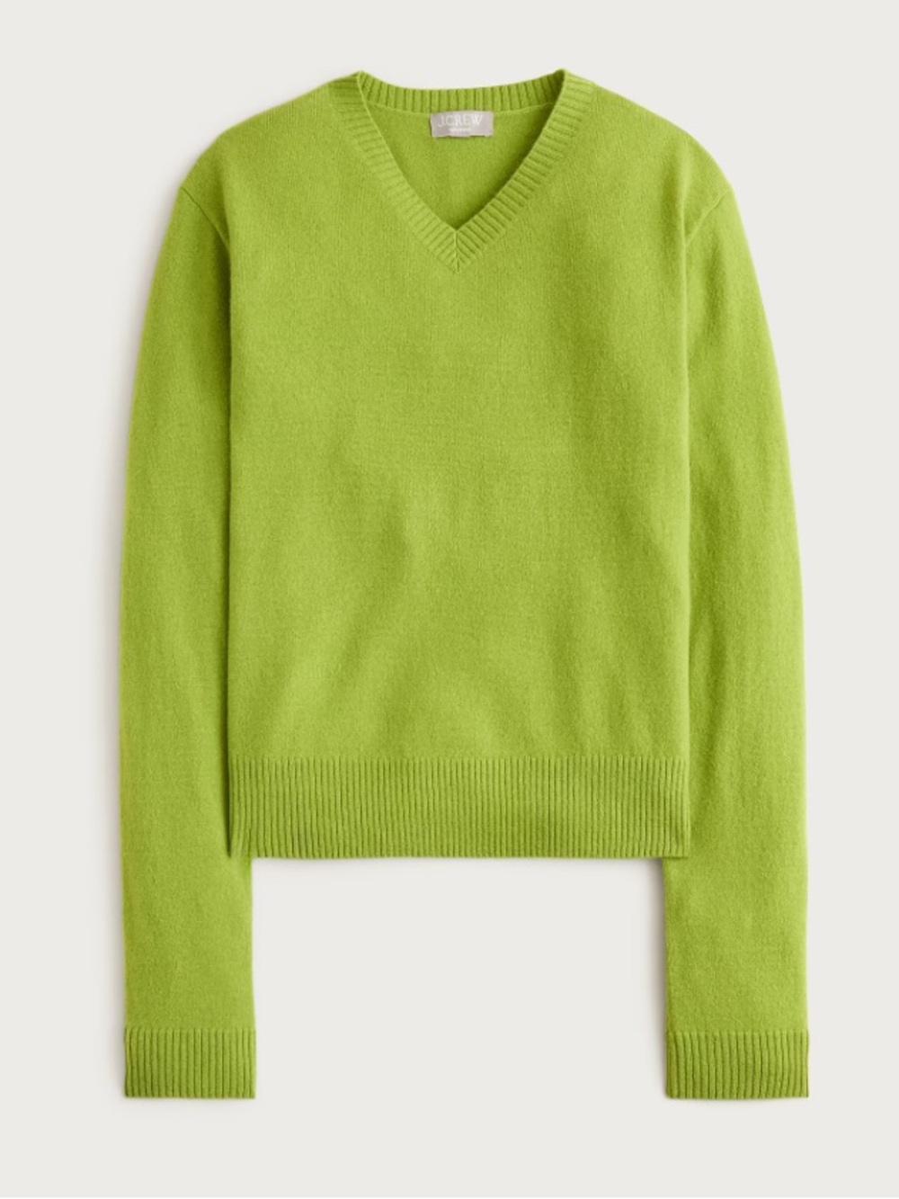 J crew august peridot Cashmere high V-neck sweater
Item CP466 - Picture 3 of 4